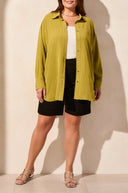 Tribal Women's Flowy Raglan Shirt Plus - Aloe Leaf