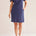 Tribal Women's Flutter Slv V-Neck Dress - Blue