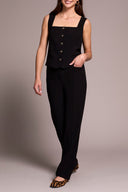 Tribal Women's Fly Front Trousers - Black