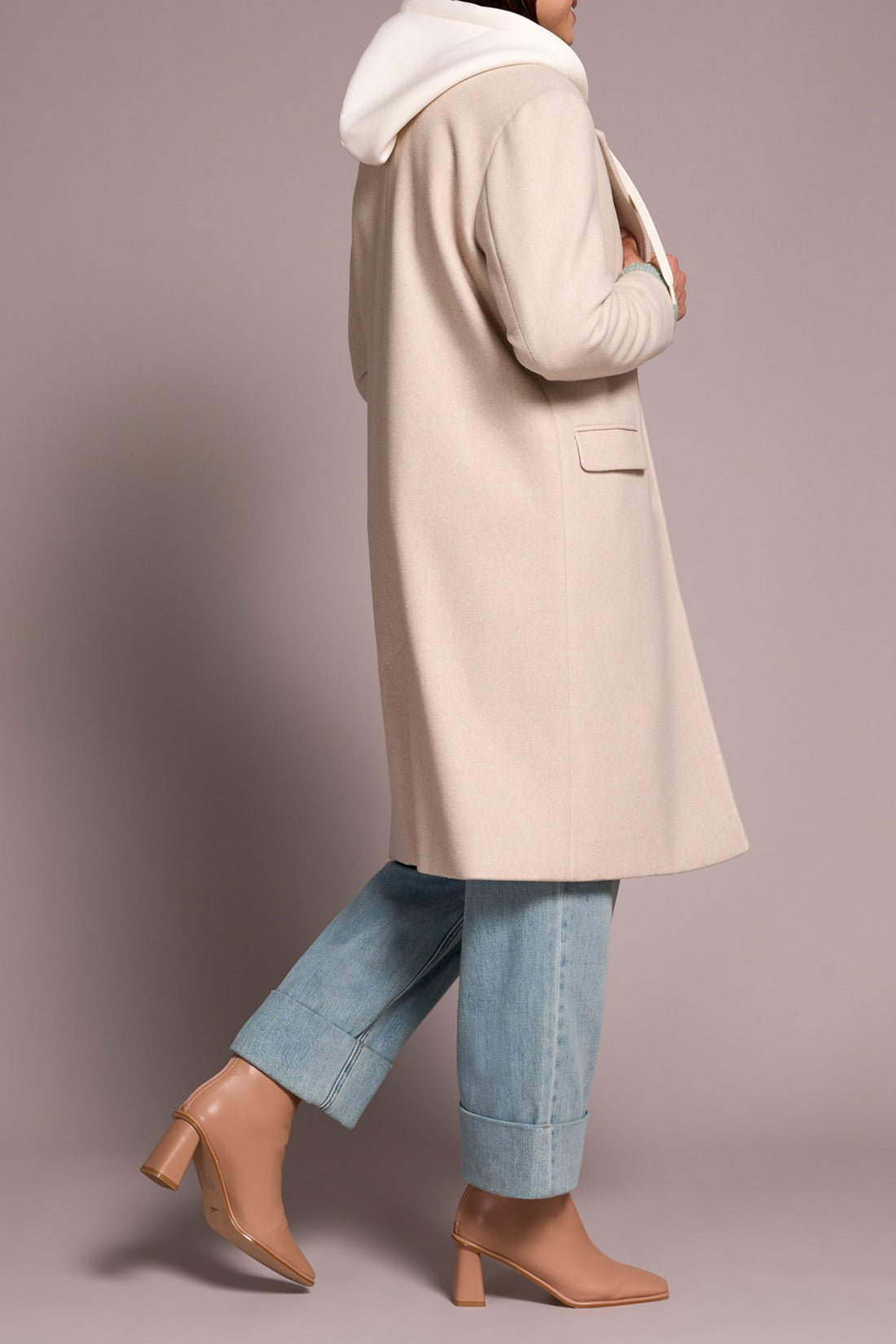 Tribal Women's Fooler Hoodie Trench Coat - A&M Clothing & Shoes - Westlock