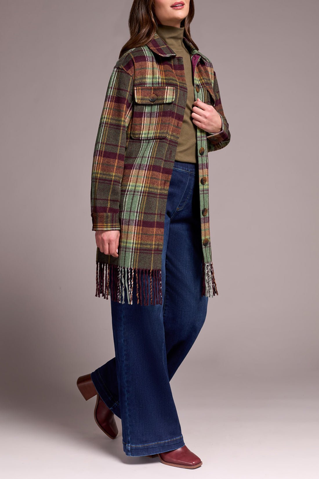 Tribal Women's Fringe Hem Jacket - A&M Clothing & Shoes - Westlock