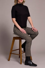 Tribal Women's Funnel Neck Elbow Sleeve Knit Top - A&M Clothing & Shoes