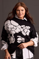 Tribal Women's Funnel Neck Sweater Plus - Black