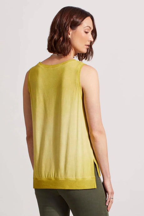 Tribal Women's High Low Tank Top - Pear