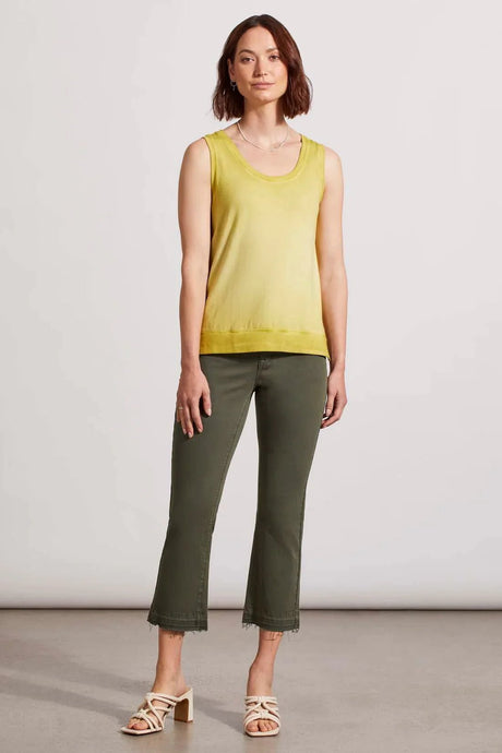 Tribal Women's High Low Tank Top - Pear