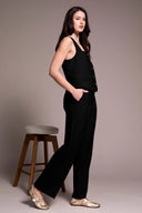 Tribal Women's High Rise Pleated Trousers - Black