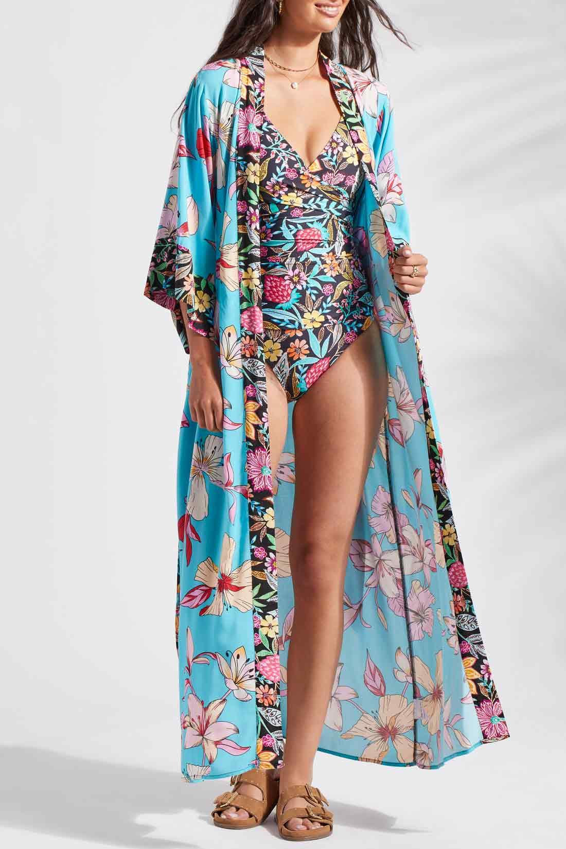 Tribal Women's Kimono Sleeve Duster - A&M Clothing & Shoes - Westlock