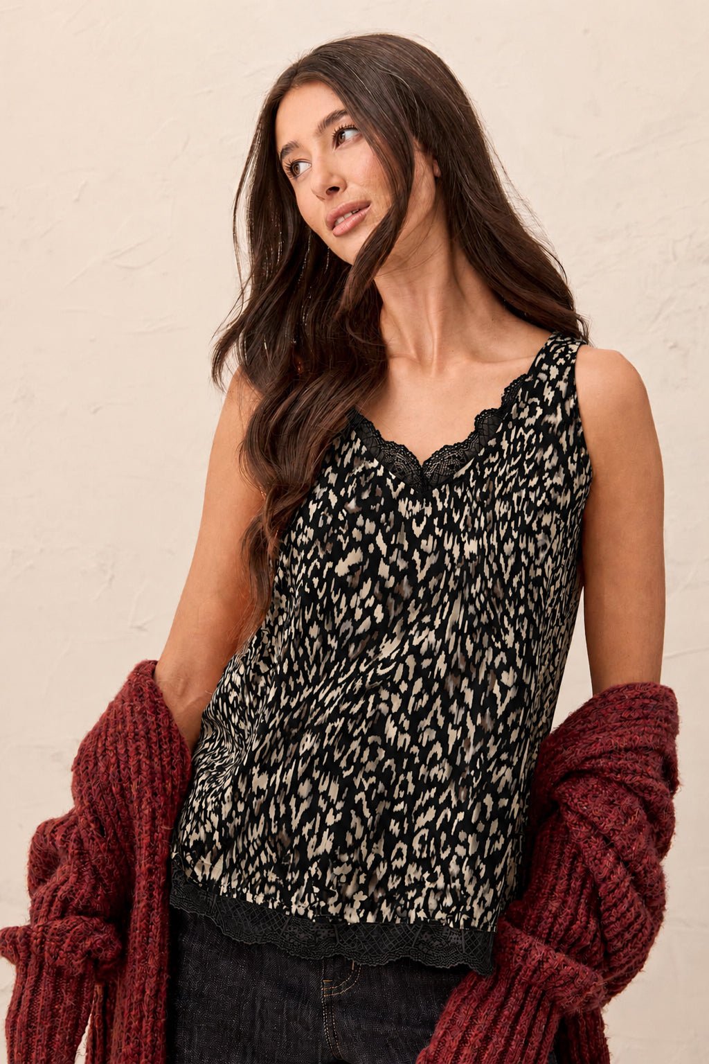 Tribal Women's Lace Cami - Steel