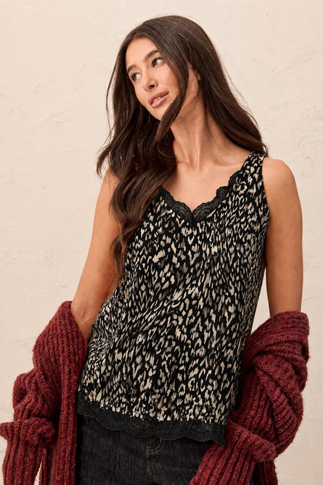 Tribal Women's Lace Cami - Steel