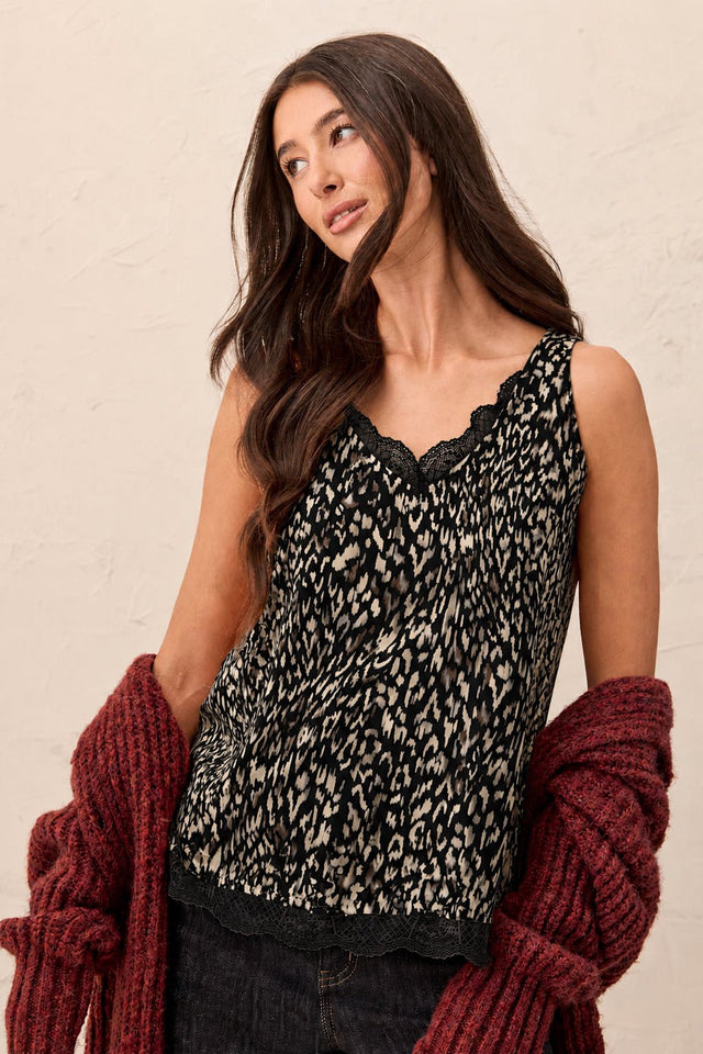 Tribal Women's Lace Cami - Steel
