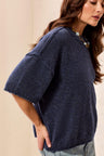 Tribal Women's Lightweight Drop Shoulder Elbow Sleeve Sweater - A&M Clothing and Shoes
