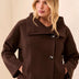 Tribal Women's Lofty Knit Funnel Neck Button Front Jacket - Saddle Brown