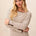 Tribal Women's Long Sleeve Boat Neck Button Detail Top - Plum Fudge