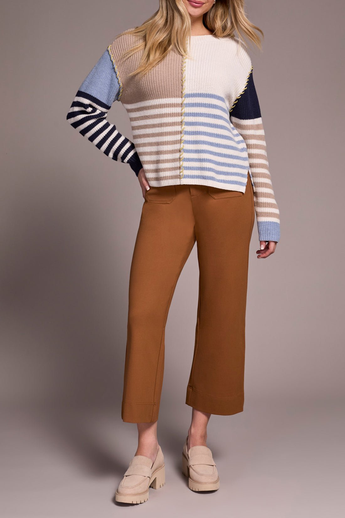 Tribal Women's Long Sleeve Boat Neck Sweater - A&M Clothing & Shoes - Westlock