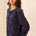 Tribal Women's Long Sleeve Button Front Blouse - Sapphire