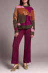 Tribal Women's Long Sleeve Crew Neck Itarsia Sweater - A&M Clothing & Shoes - Westlock
