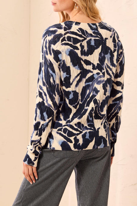 Tribal Women's Long Sleeve Crew Neck Sweater - Blue Fog
