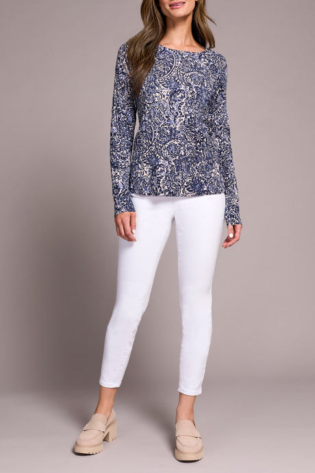 Tribal Women's Long Sleeve Crew Neck Sweater - A&M Clothing & Shoes - Westlock
