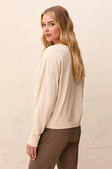 Tribal Women's Long Sleeve Crew Neck Top - Birch
