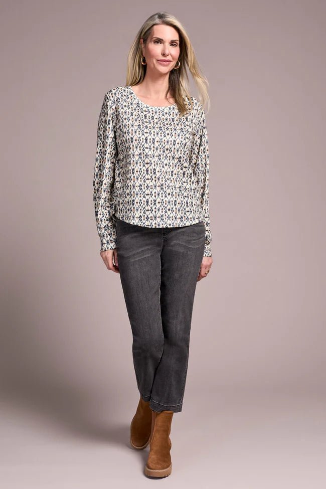 Tribal Women's Long Sleeve Crew Neck Top - A&M Clothing & Shoes - Westlock