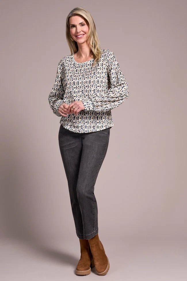 Tribal Women's Long Sleeve Crew Neck Top - A&M Clothing & Shoes - Westlock