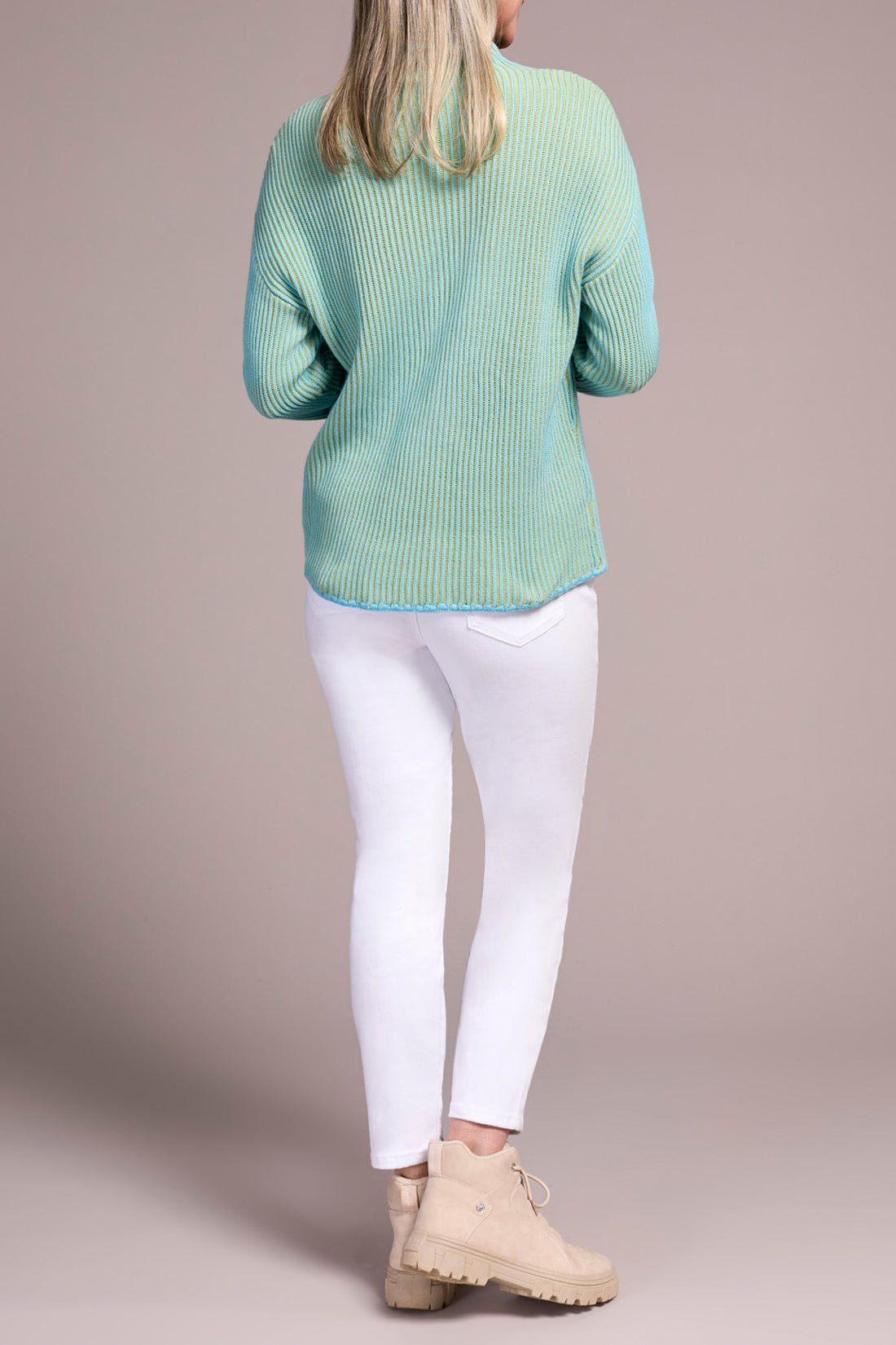 Tribal Women's Long Sleeve Funnel Neck Sweater - A&M Clothing & Shoes - Westlock