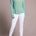Tribal Women's Long Sleeve Funnel Neck Sweater - Mist Blue