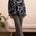 Tribal Women's Long Sleeve Henley Top Plus - Grey Mix