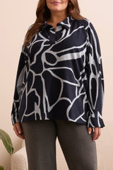 Tribal Women's Long Sleeve Henley Top Plus - A&M Clothing & Shoes