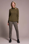 Tribal Women's Long Sleeve Mock Neck Cable Sweater - A&M Clothing & Shoes - Westlock
