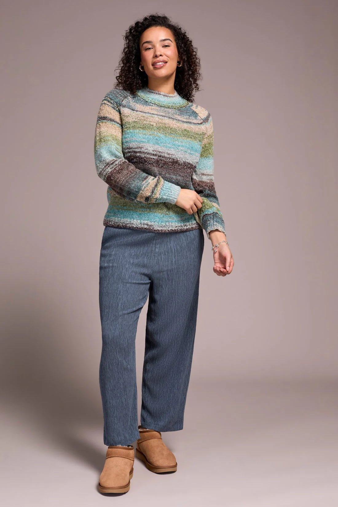 Tribal Women's Long Sleeve Mock Neck Sweater - A&M Clothing & Shoes - Westlock