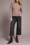 Tribal Women's Long Sleeve Mock Neck Sweater - Wood