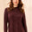 Tribal Women's Long Sleeve Mock Neck Top - Plum Fudge