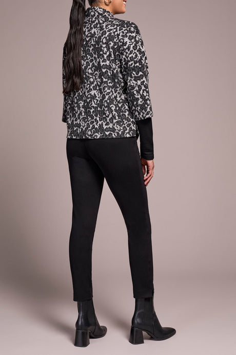 Tribal Women's Long Sleeve Mock Neck Top - Black
