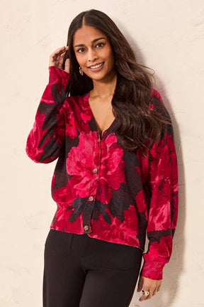 Tribal Women's Long Sleeve Sweater Cardigan - Jazzy
