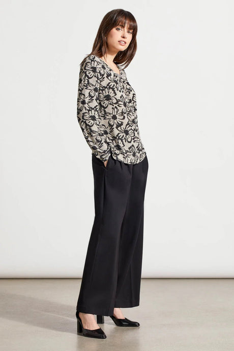 Tribal Women's Long Sleeve U-Neck Top - Frost