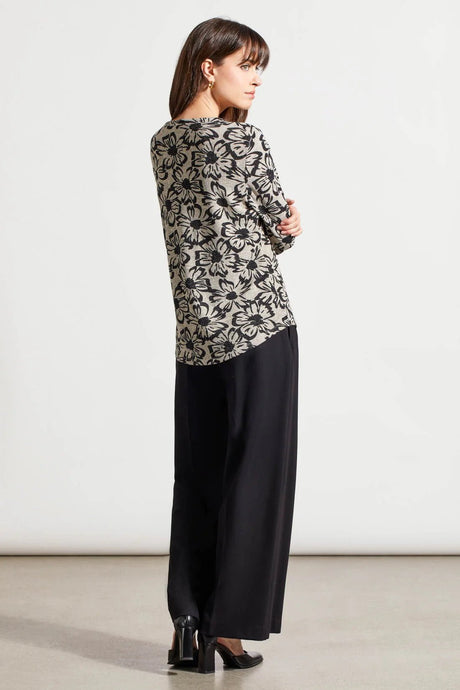 Tribal Women's Long Sleeve U-Neck Top - Frost