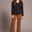Tribal Women's Long Sleeve V-Neck Top - Black