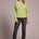 Tribal Women's Long Sleeve V-Neck Top - Wasabi