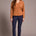 Tribal Women's Long Sleeve V-Neck Top - Bran