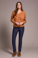 Tribal Women's Long Sleeve V - Neck Top - A&M Clothing & Shoes