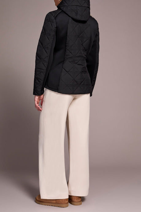Tribal Women's Long Sleeve Zip Front Puffer - Black