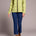 Tribal Women's Long Sleeve Zip Front Puffer - Wasabi