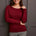 Tribal Women's LS Boat Neck Sweater - Bordeaux