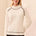 Tribal Women's LS Mock Neck Tipping Detail Sweater - Cream