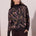 Tribal Women's Mock Neck Printed Combo Rib Top - Black