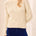 Tribal Women's Mock Neck Special Wash Sweater - Antique White