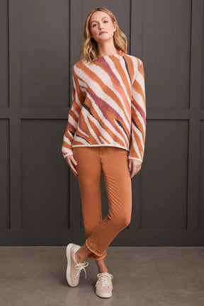 Tribal Women's Mock Neck Sweater - Rose