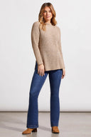 Tribal Women's Mock Neck Tunic Sweater - Nutshell