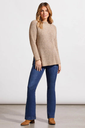 Tribal Women's Mock Neck Tunic Sweater - Nutshell